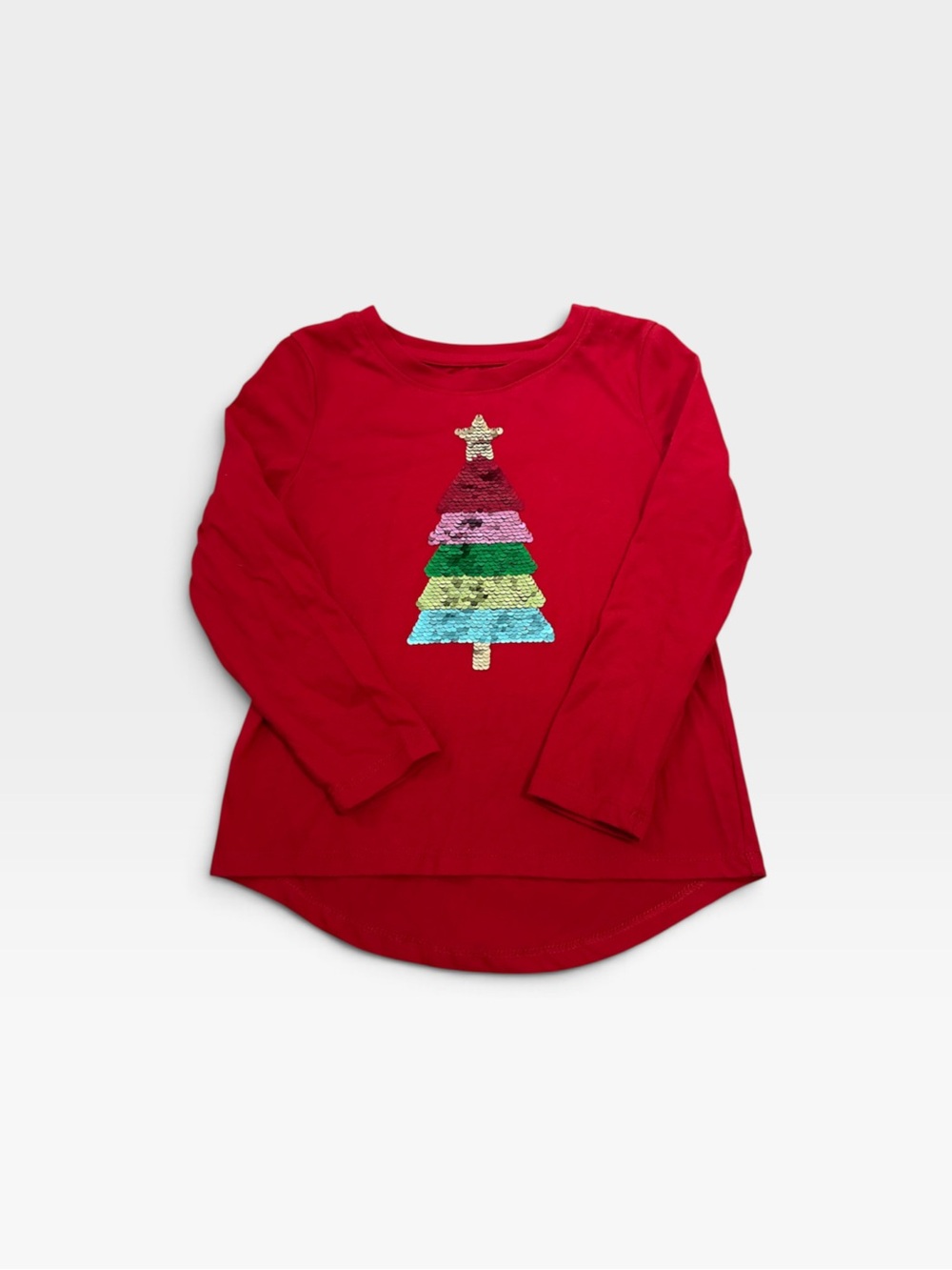 5/$25 Cat & Jack Christmas Tree Sequin Flip Tee